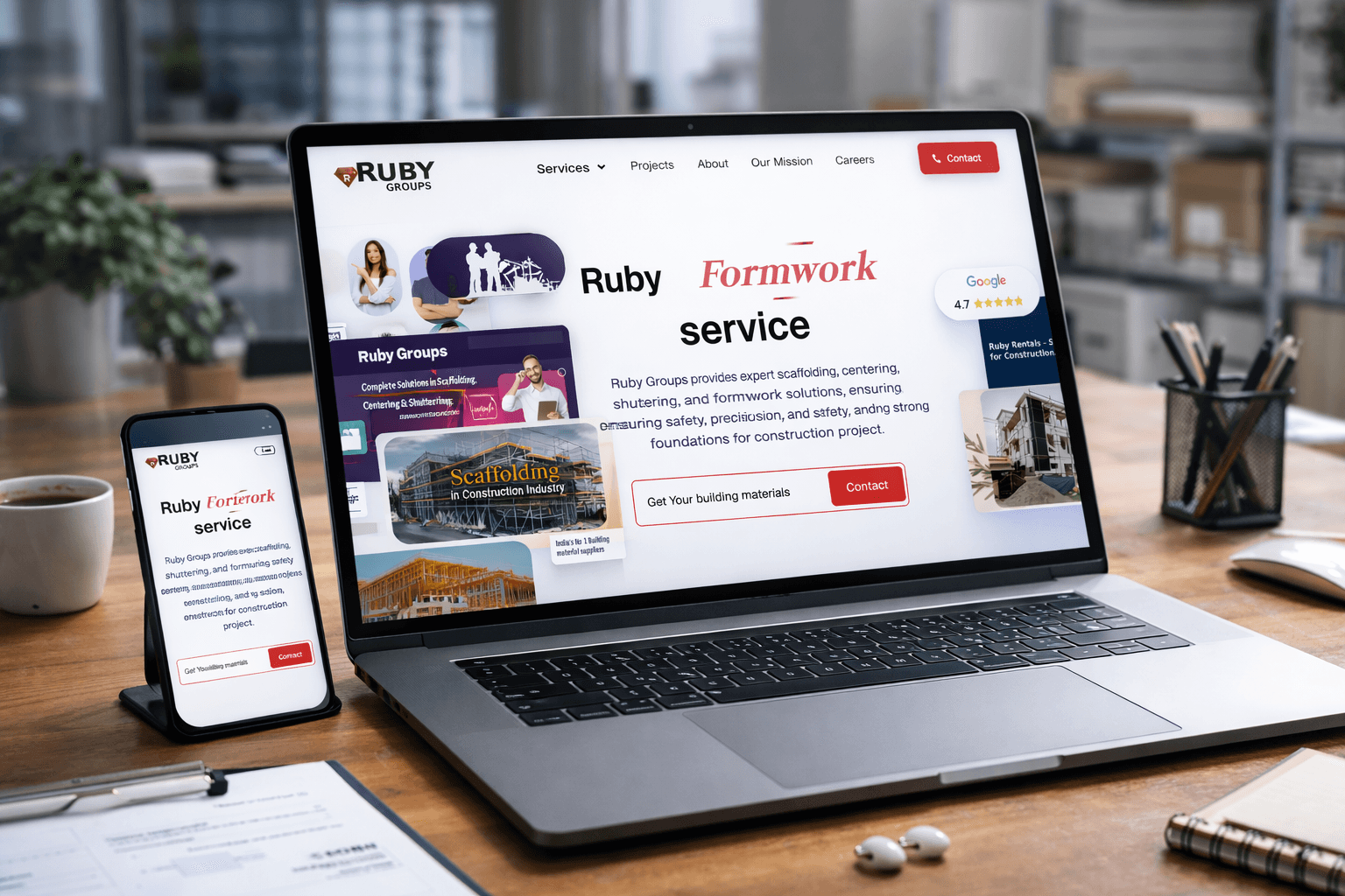 Ruby Groups – Scaffolding & Construction Support Platform