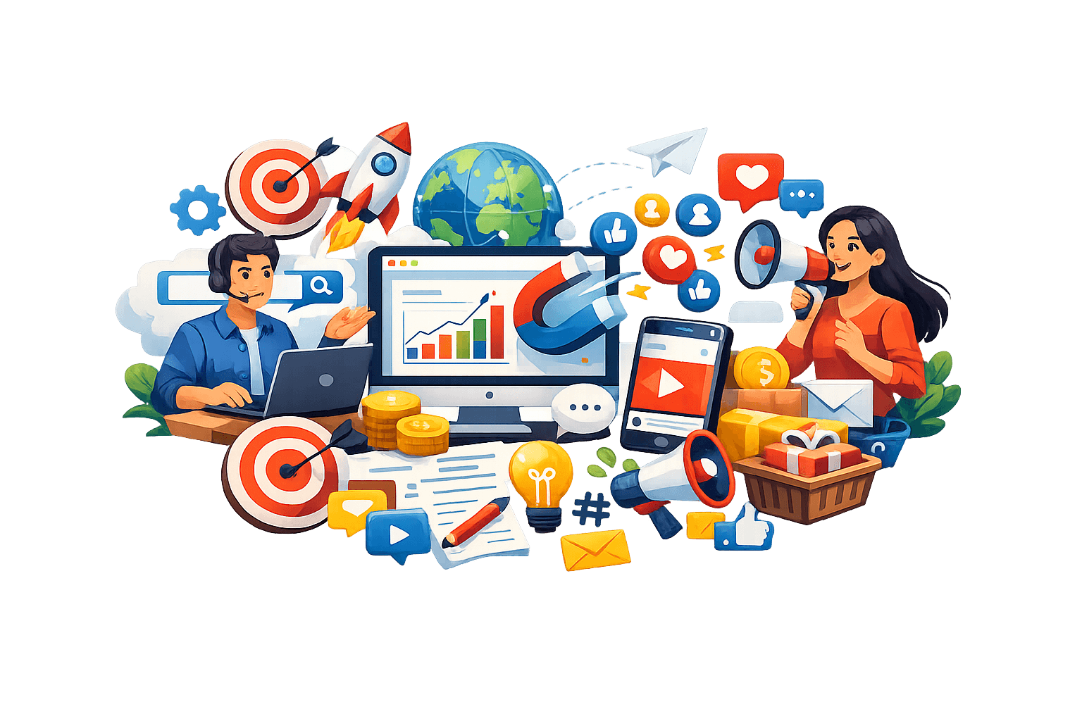 Digital Marketing Illustration